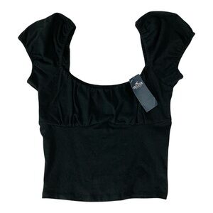 Hollister Black Cropped Top Size XS Black New With Tags